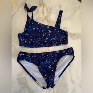 Speedo Bikini Girls 16 Stars Red White Independence